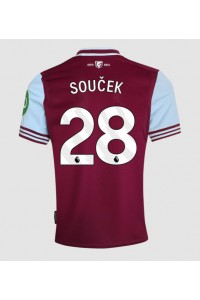 West Ham United Tomas Soucek #28 Fotballdrakt Hjemme Klær 2024-25 Korte ermer